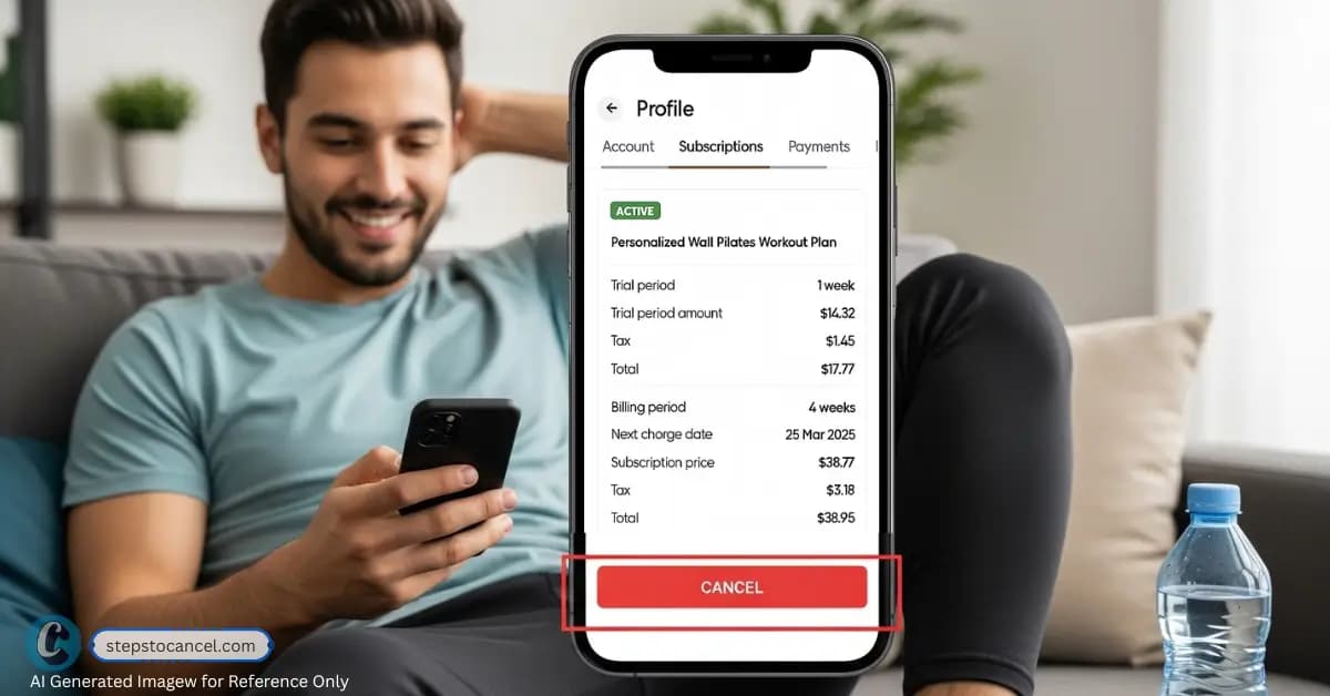 Man Cancelling his BetterMe Subscription from App