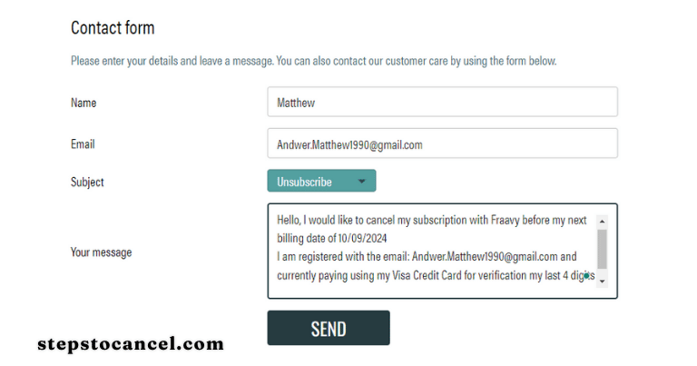 6 Easy Methods to Cancel your Fraavy Subscription in 2025 cancel fraavy subscriton by contacting support