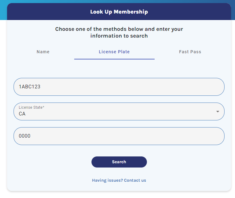 How to Cancel Super Star Car Wash Membership? Web form to look up membership by license plate, showing fields for plate number, state, and an additional numeric input.