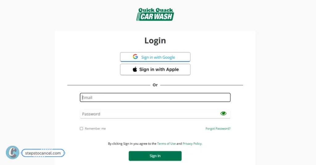 How to Cancel Quick Quack Car Wash Membership in 2025 dontdrivedirty via myQQ webiste portal login page