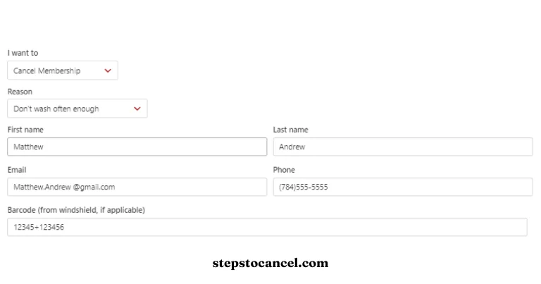 moo moo car wash cancellation form