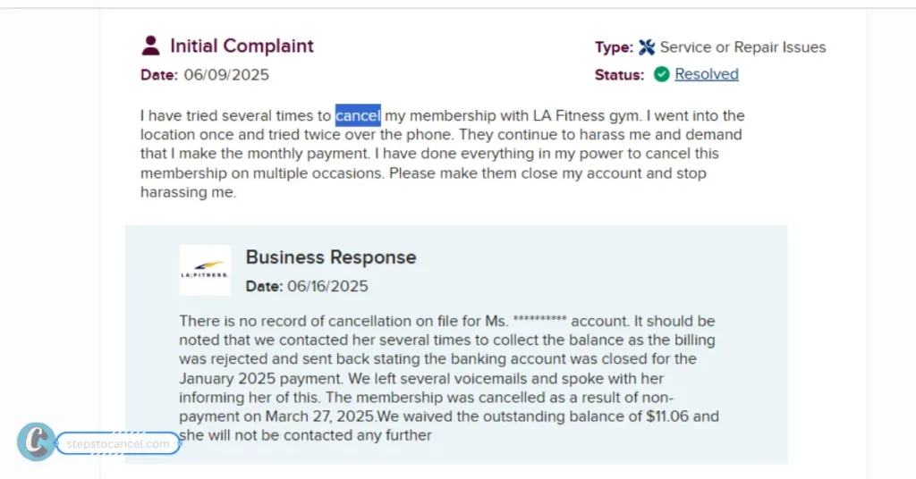 Simple Ways to Cancel your La Fitness Membership - Step by Step Guide File a Complaint at LA Fitness's Business Bureau Profile (BBB)