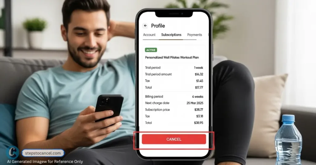 Man Cancelling his BetterMe Subscription from App