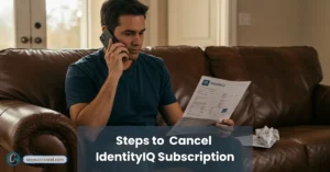 How to Cancel IdentityIQ: Step-by-Step Guide man holding his credit report trying to cancel his IdentityIQ subscription via phone