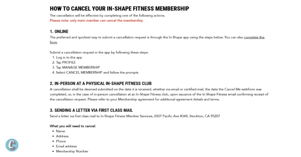 7 Easy Ways to Cancel your In-Shape Fitness Membership in 2025 Methods to Cancel Cancel InShape GYM Membership Online and Offline